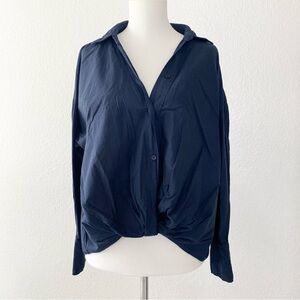 STATESIDE Dark Blue Women's Button-Down Shirt